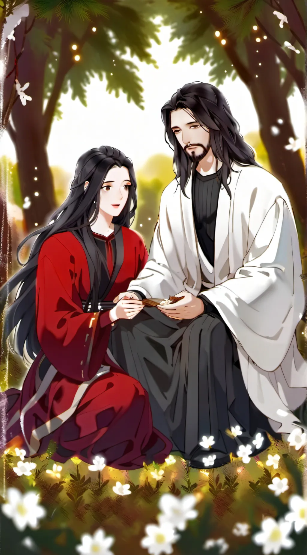 ai character: Jesus background