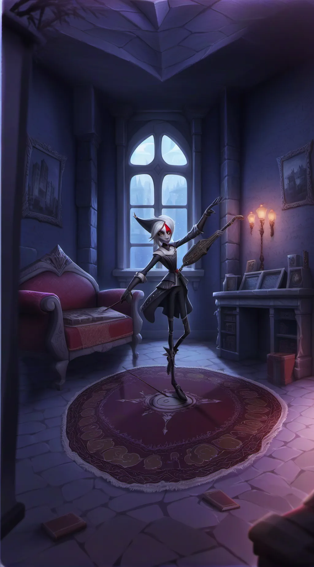 ai character: HAZBIN  background