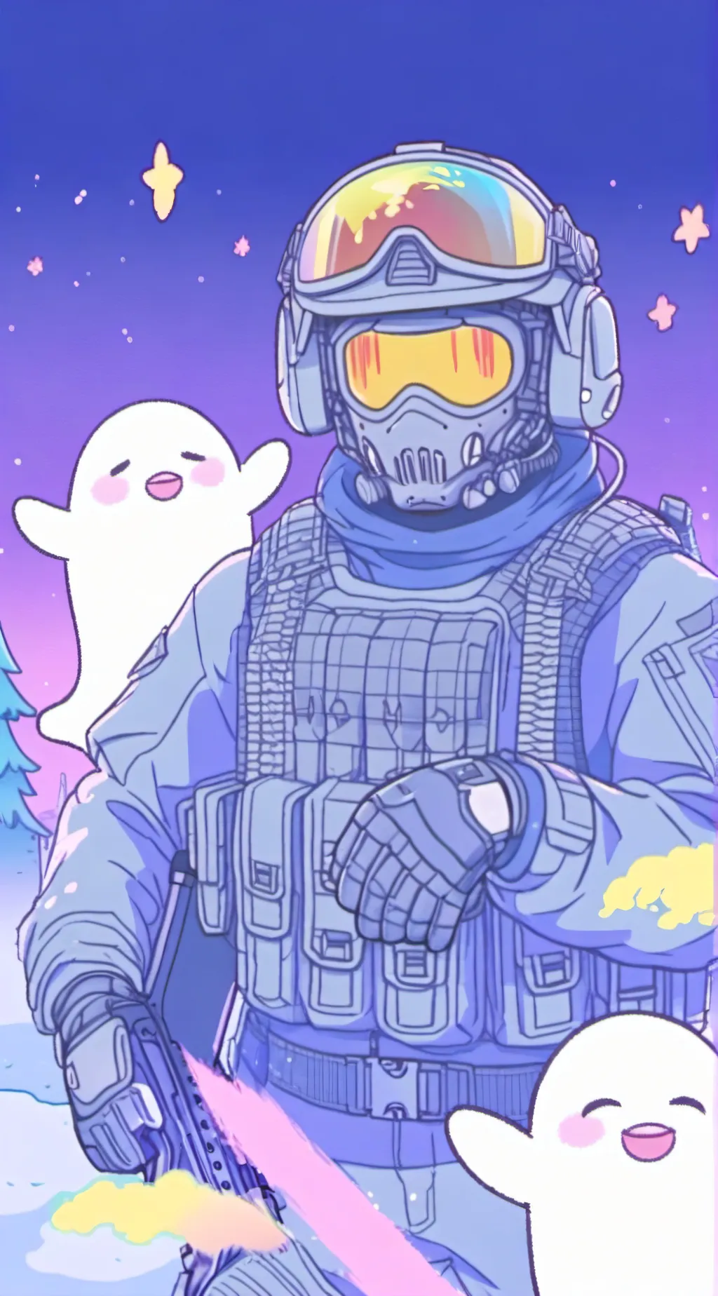 ai character: Ghost background