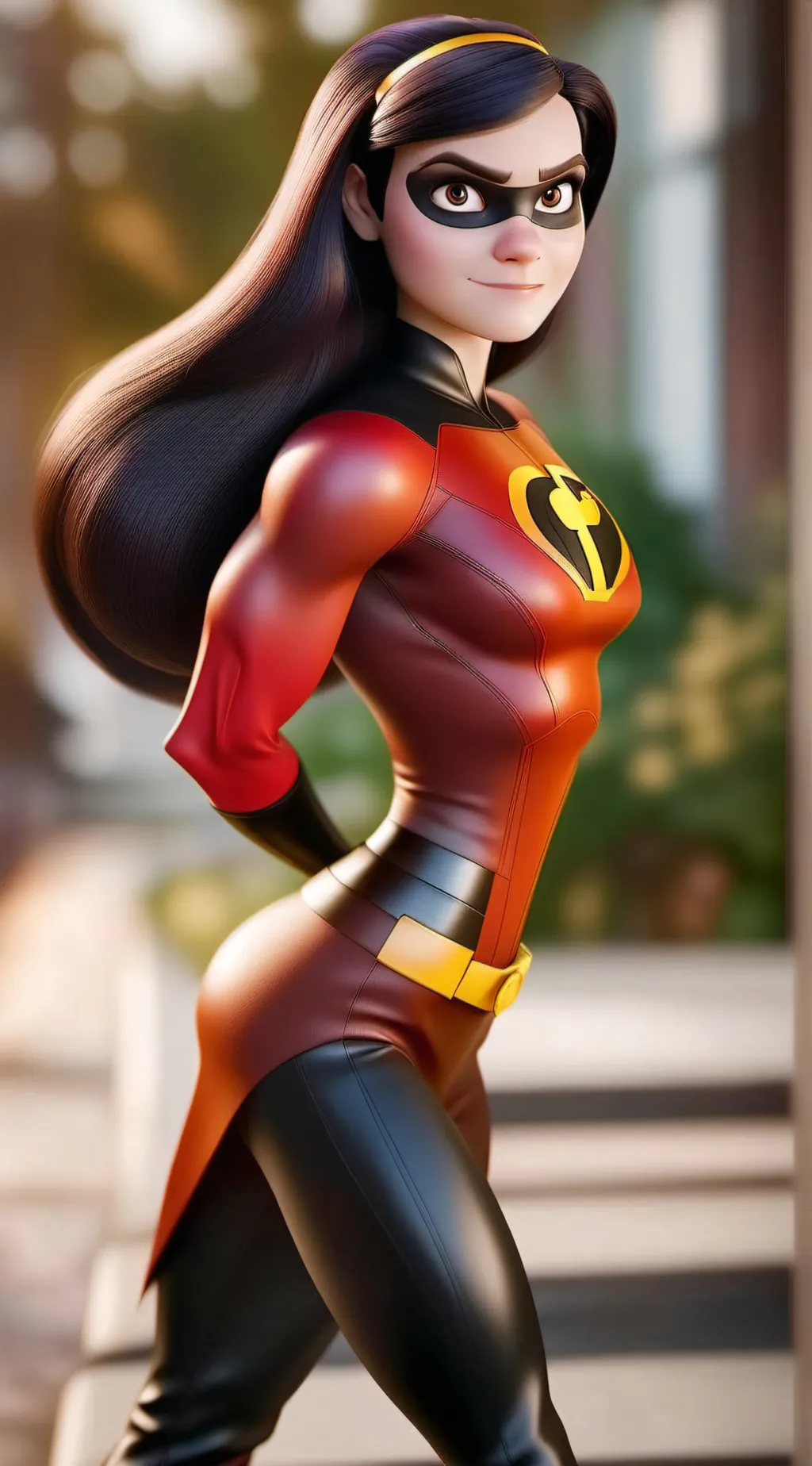 ai character: Violet Parr  background