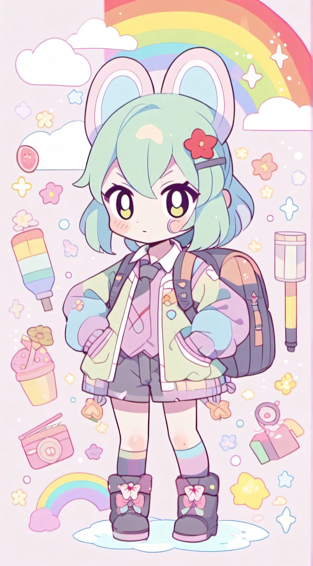 ai character: LGBTQ but human  background