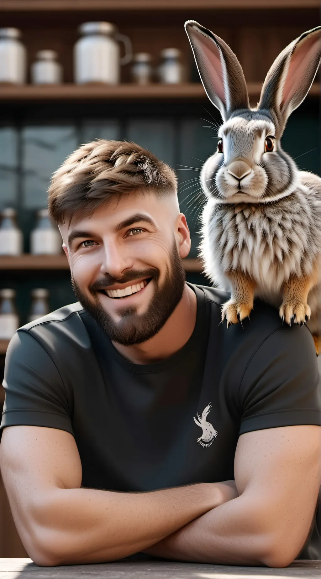 ai character: animale adicted background