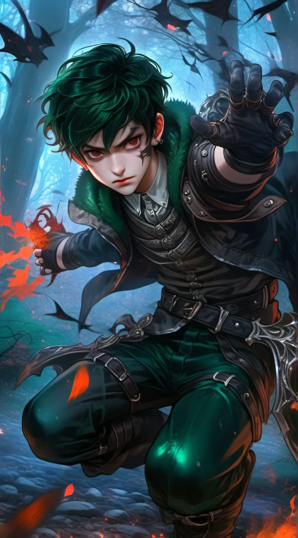 ai character: vigilante deku  background