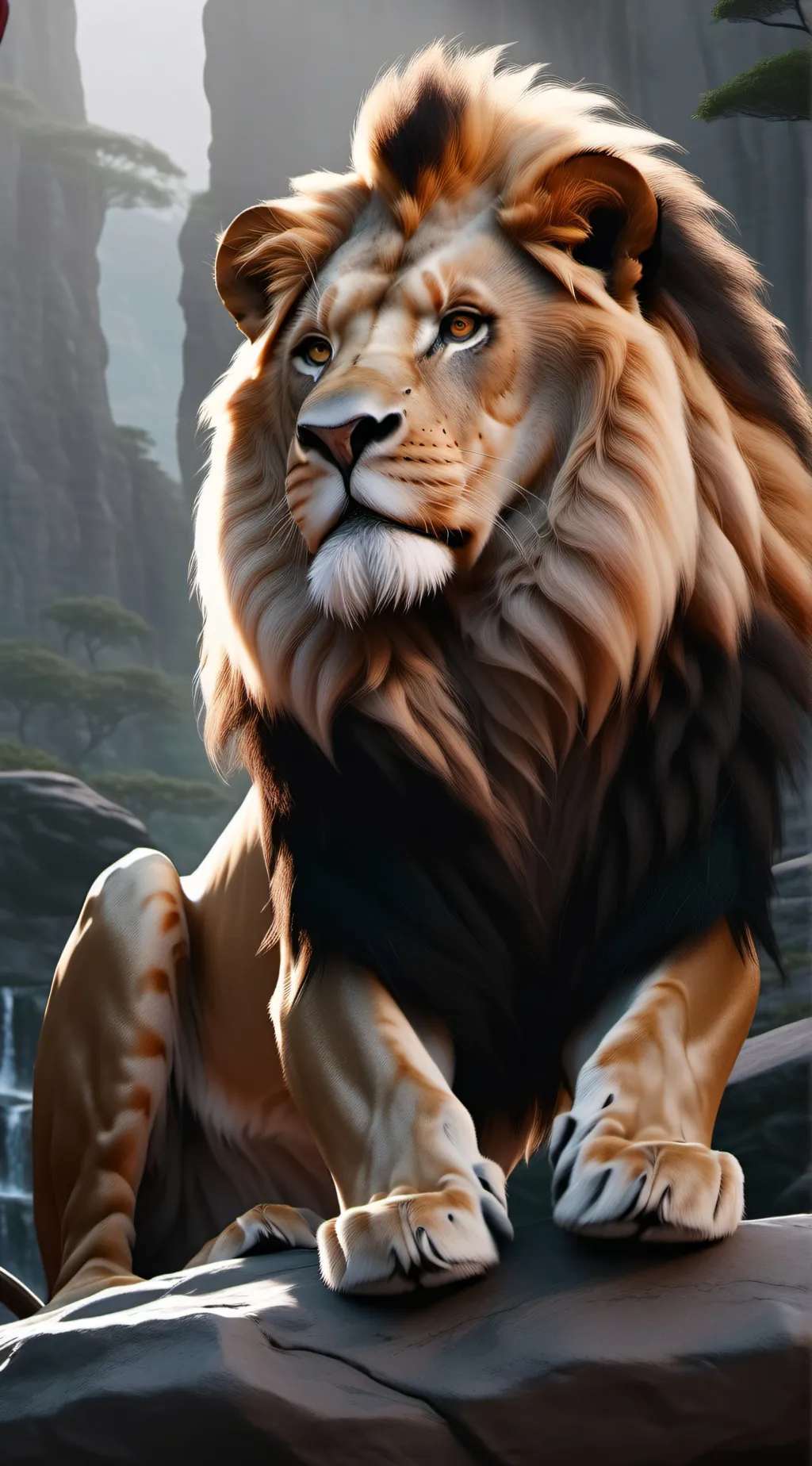 ai character: simba  background