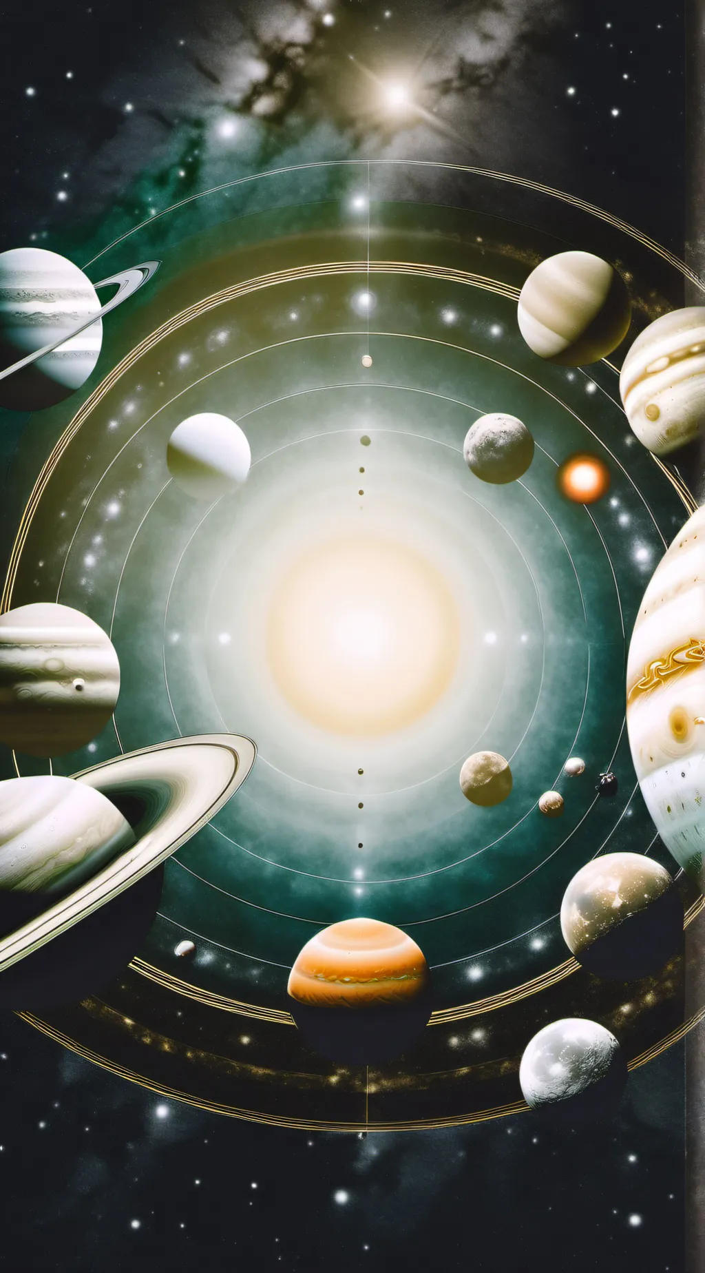 ai character: Solar system  background