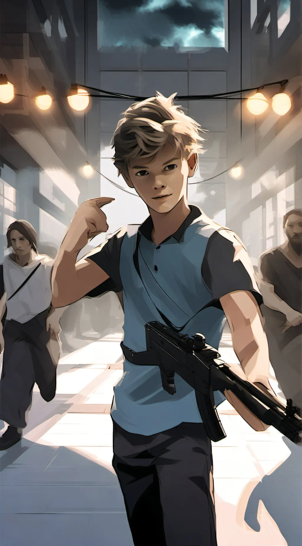 ai character: Maze runner  background