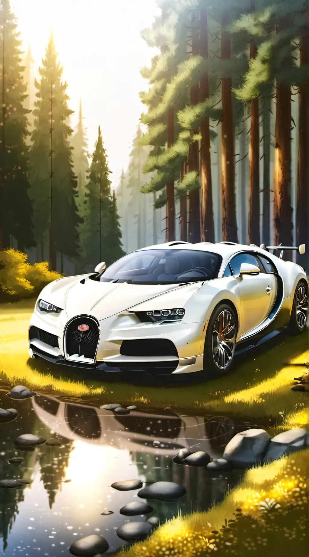 ai character: Bugatti background