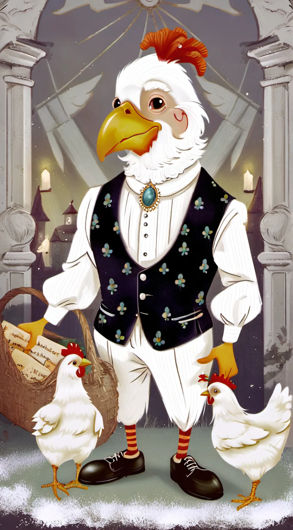 ai character:  Kishin Chicken  background