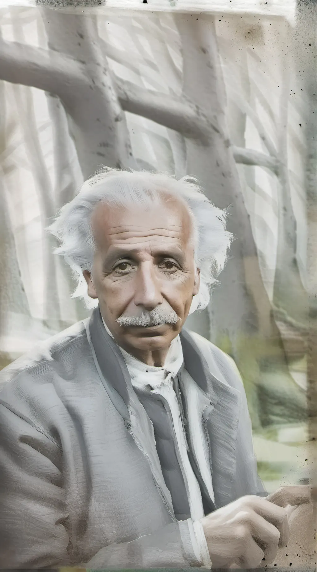 ai character: Albert Einstein background