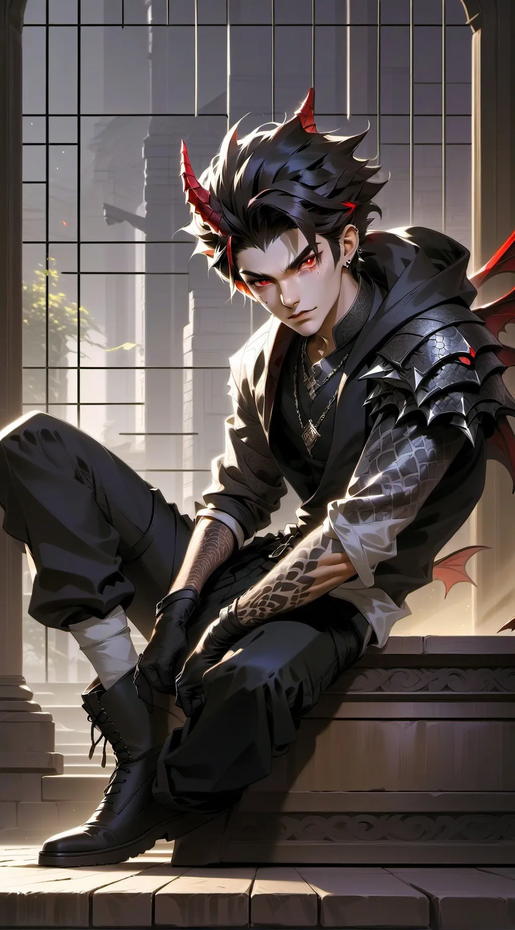 ai character: Lucas  background
