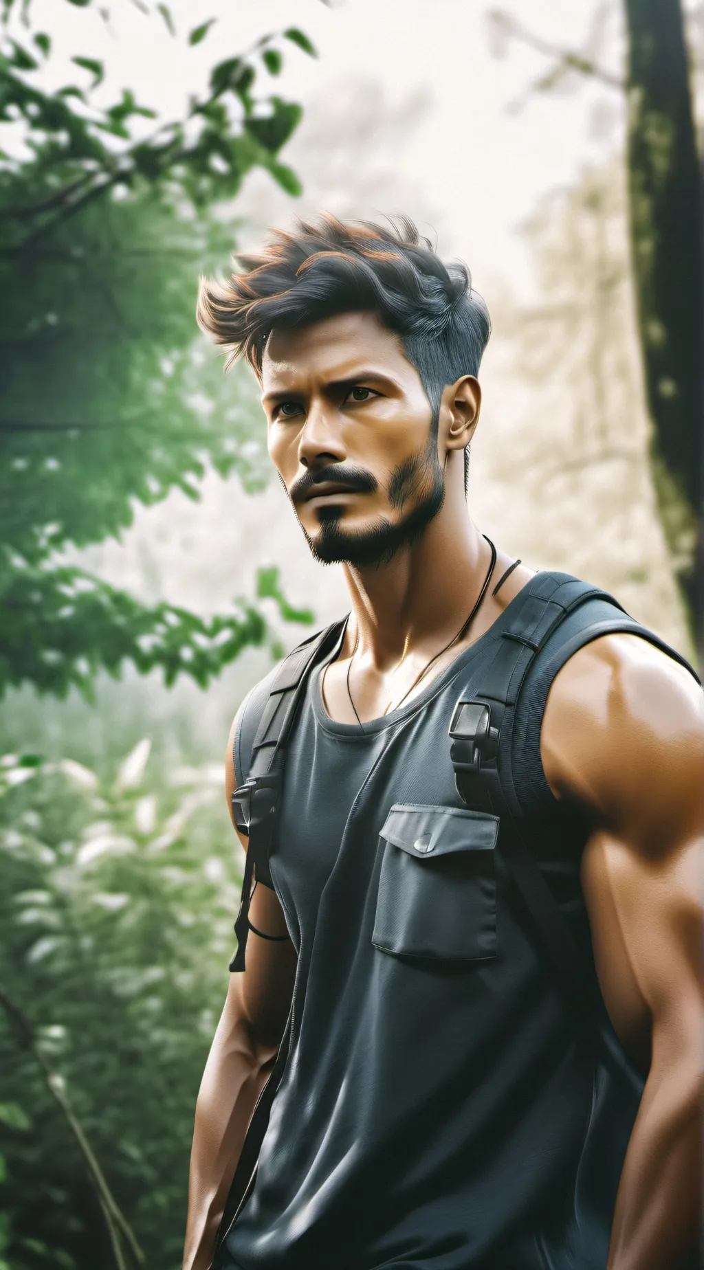 ai character: Cop car background