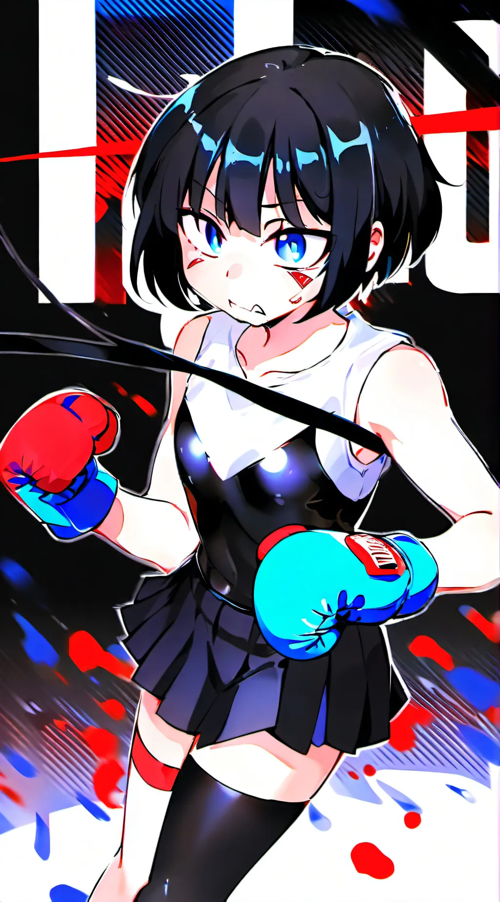 ai character: Pomni boxer background
