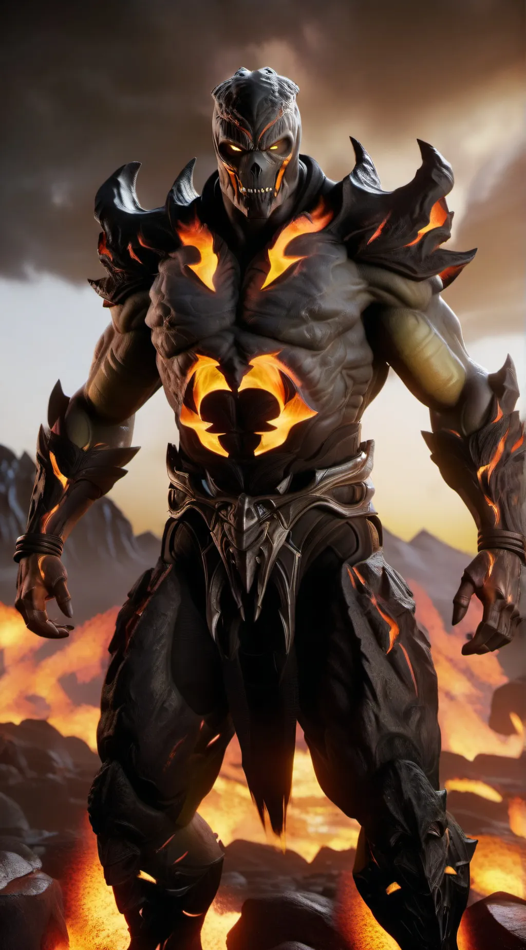 ai character: Dark Kahn🔥💀 background