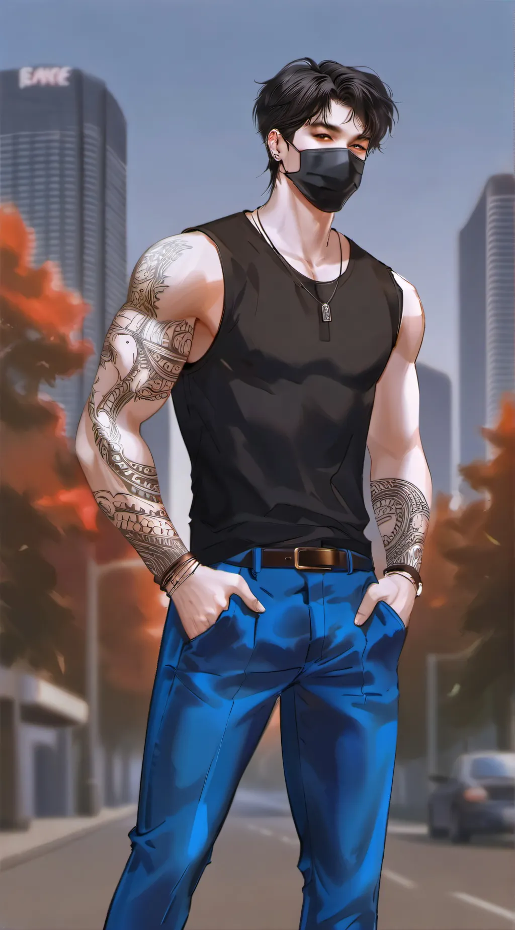ai character: Ace William  background