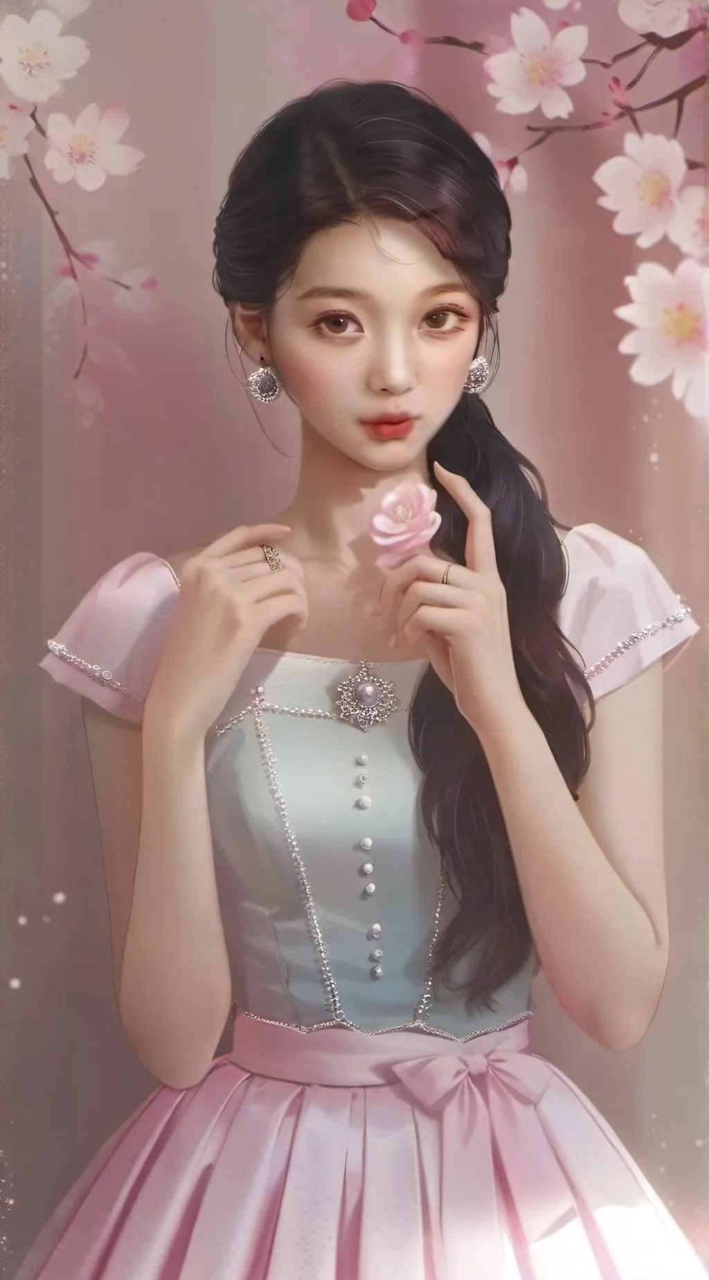 ai character: Wonyoung  background
