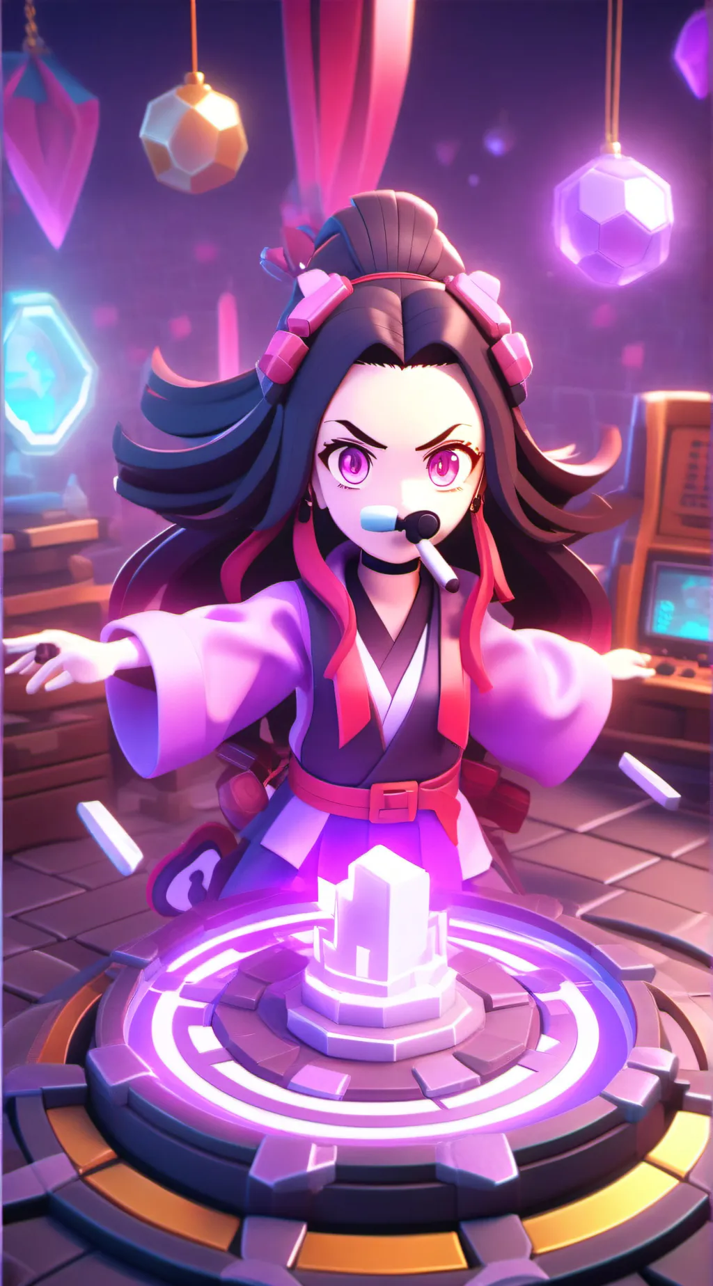 ai character: Nezuko background