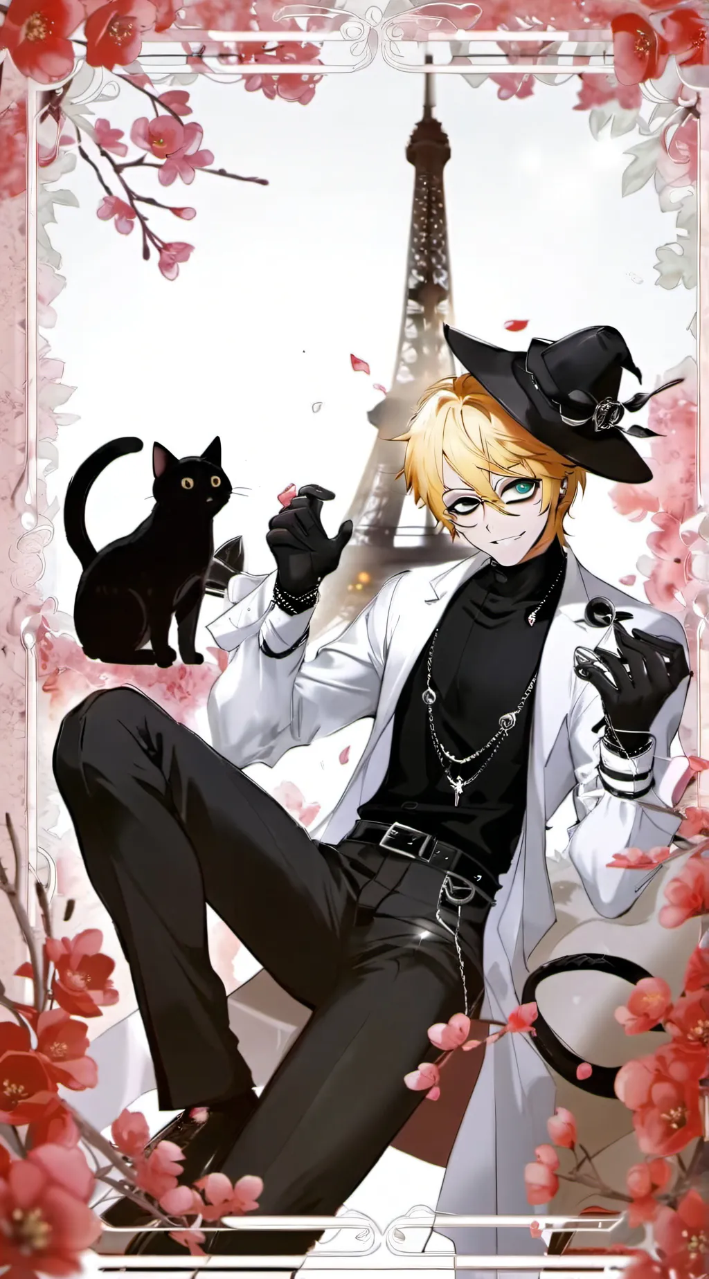 ai character: cat nior background