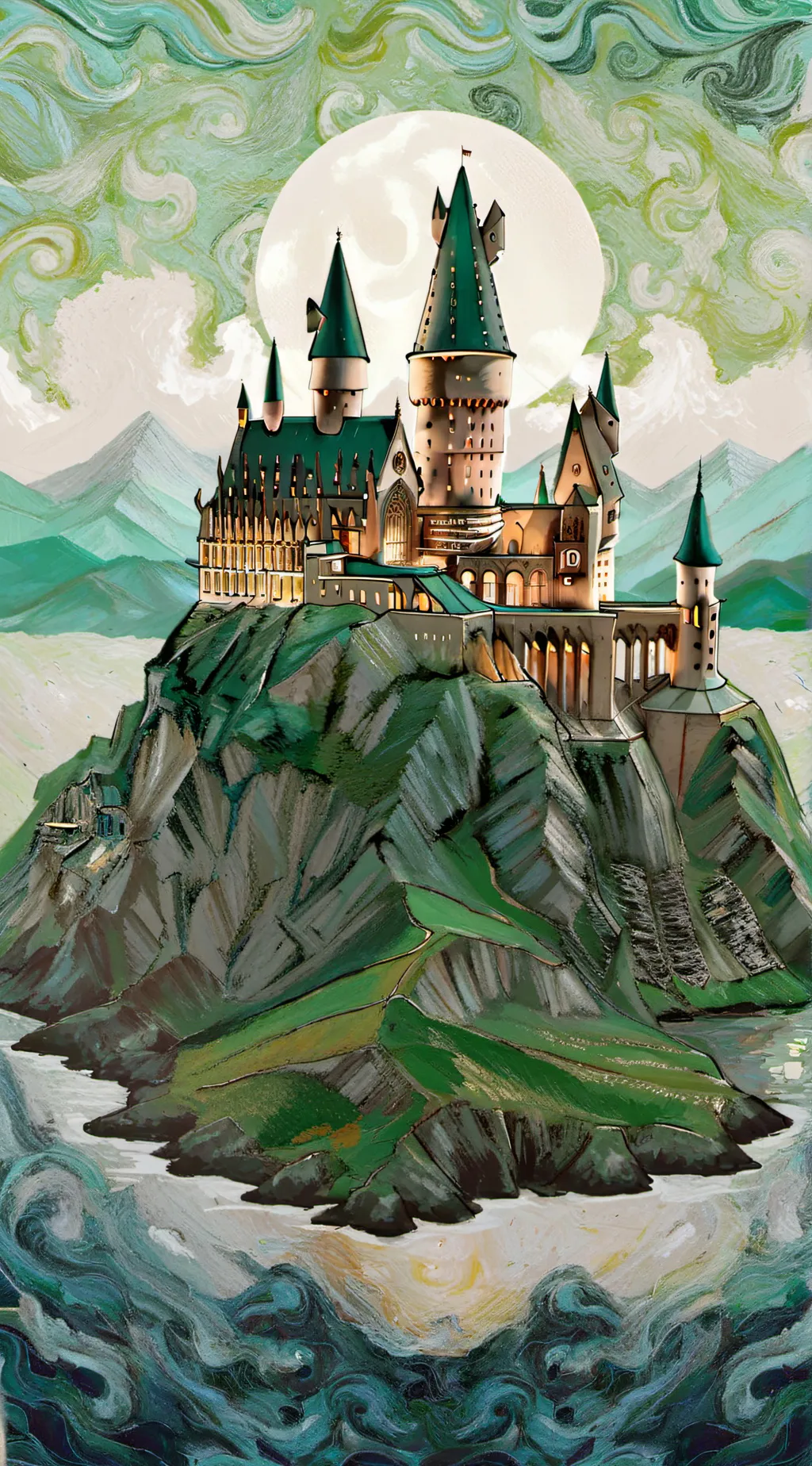 ai character: Hogwarts pride background