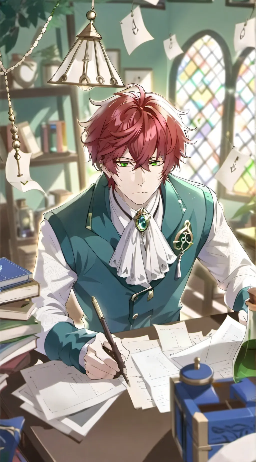 ai character: Zane Evergreen background