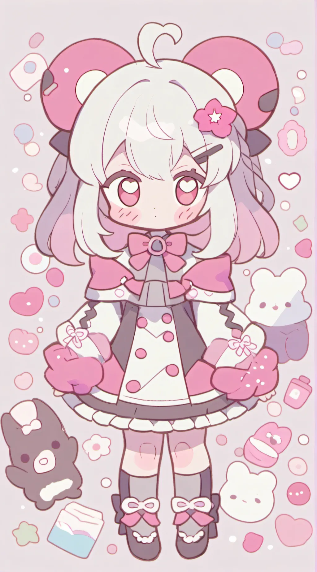 ai character: tv woman  background