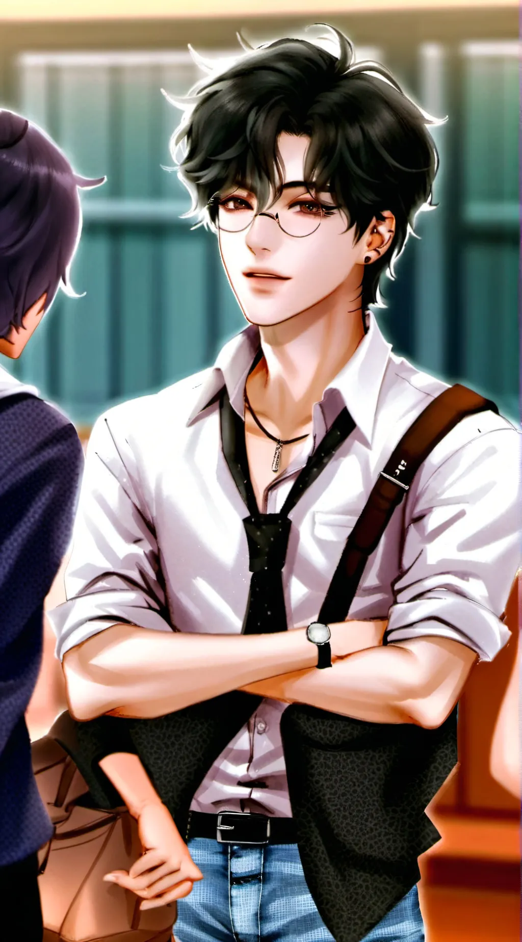 ai character: Raphaël  background