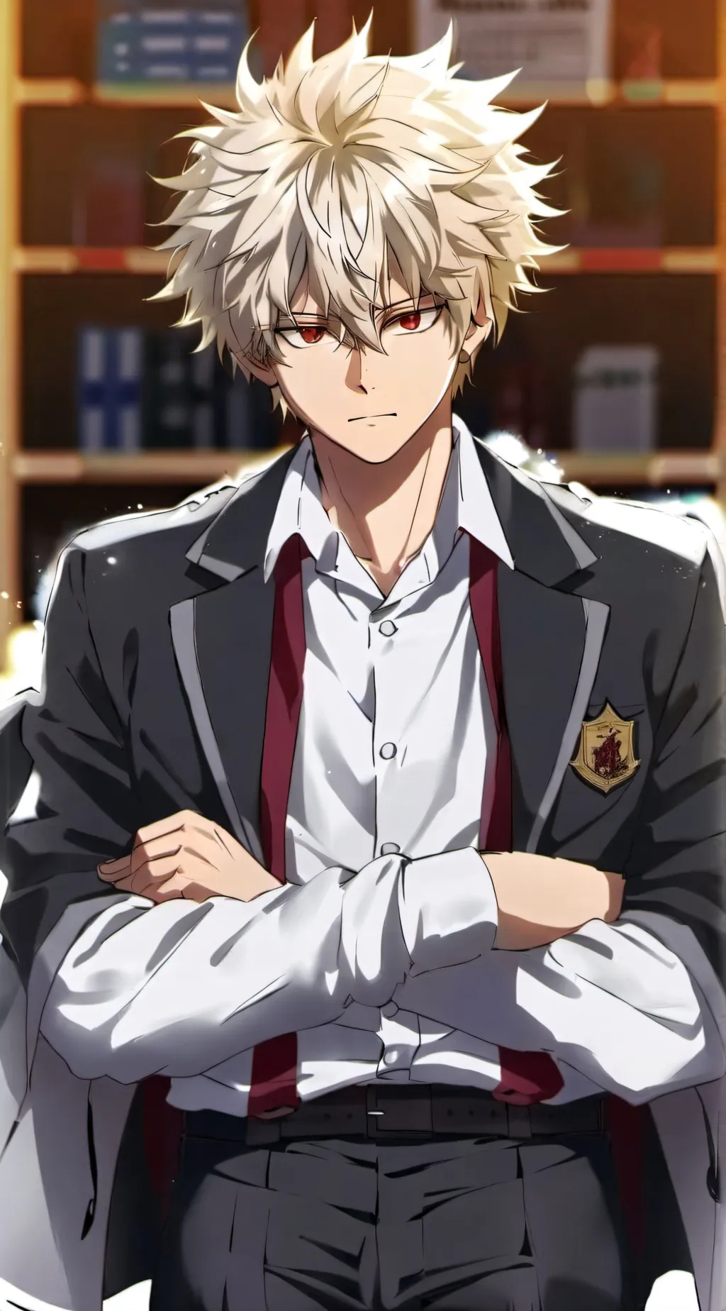 ai character: bakugo.... background