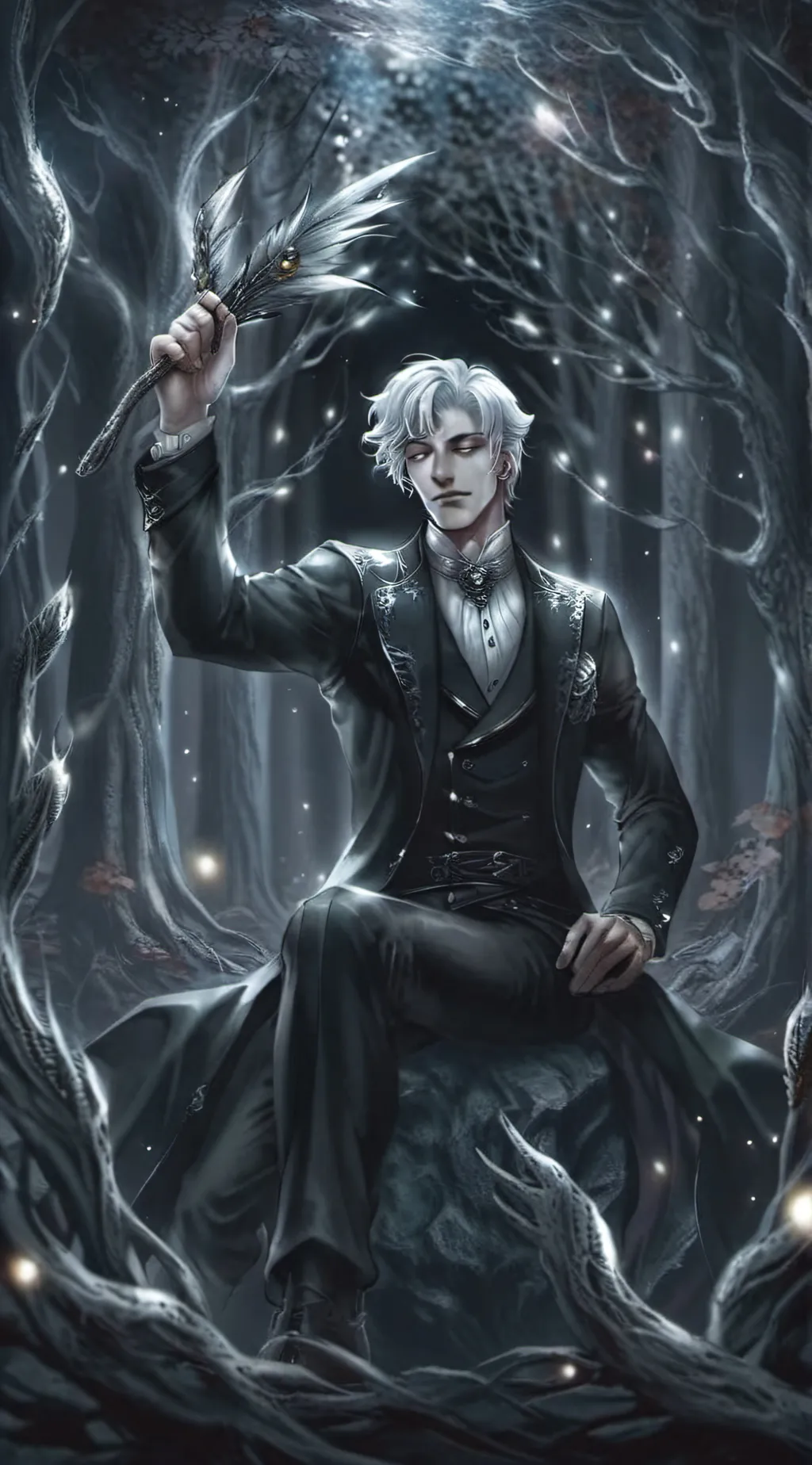ai character: THE ALPHA background