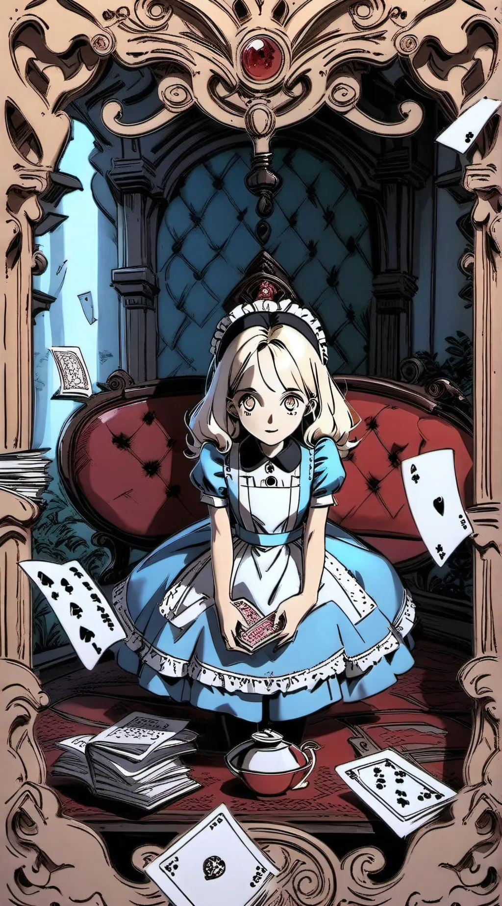 ai character: Wonderland background