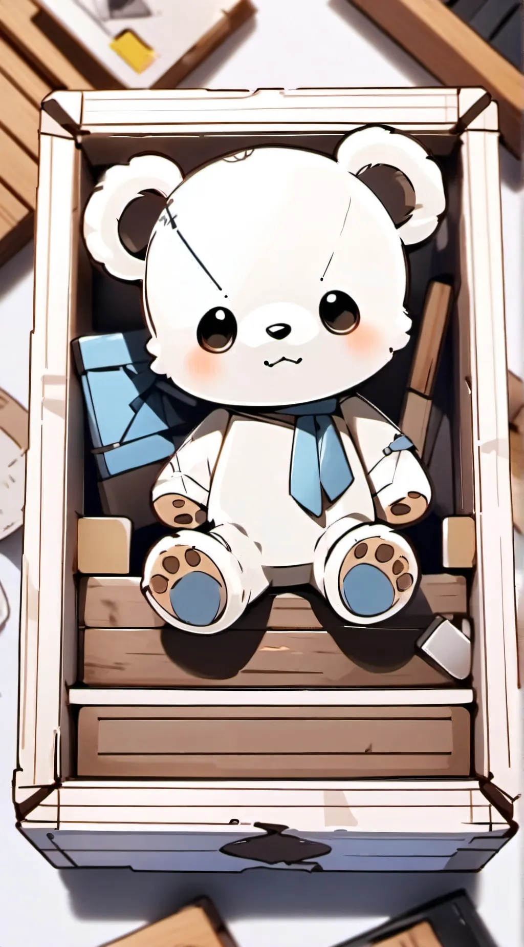 ai character: Snow background