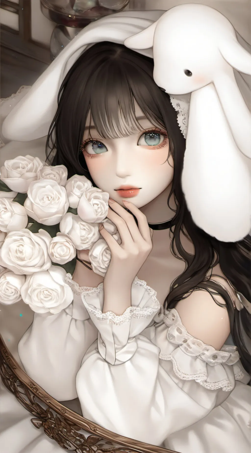 ai character: Kim acha(me)  background