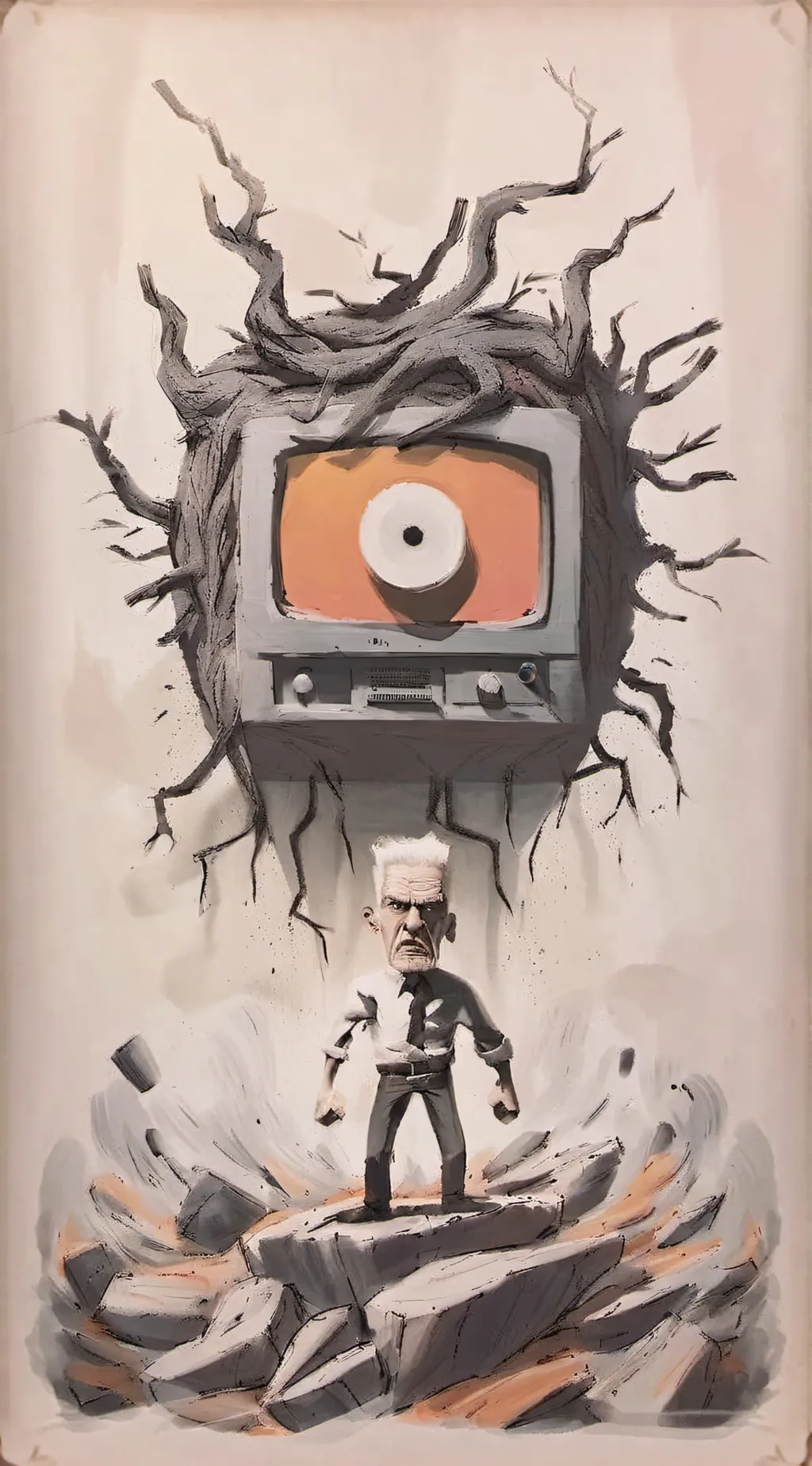 ai character:  Shadow tv man background