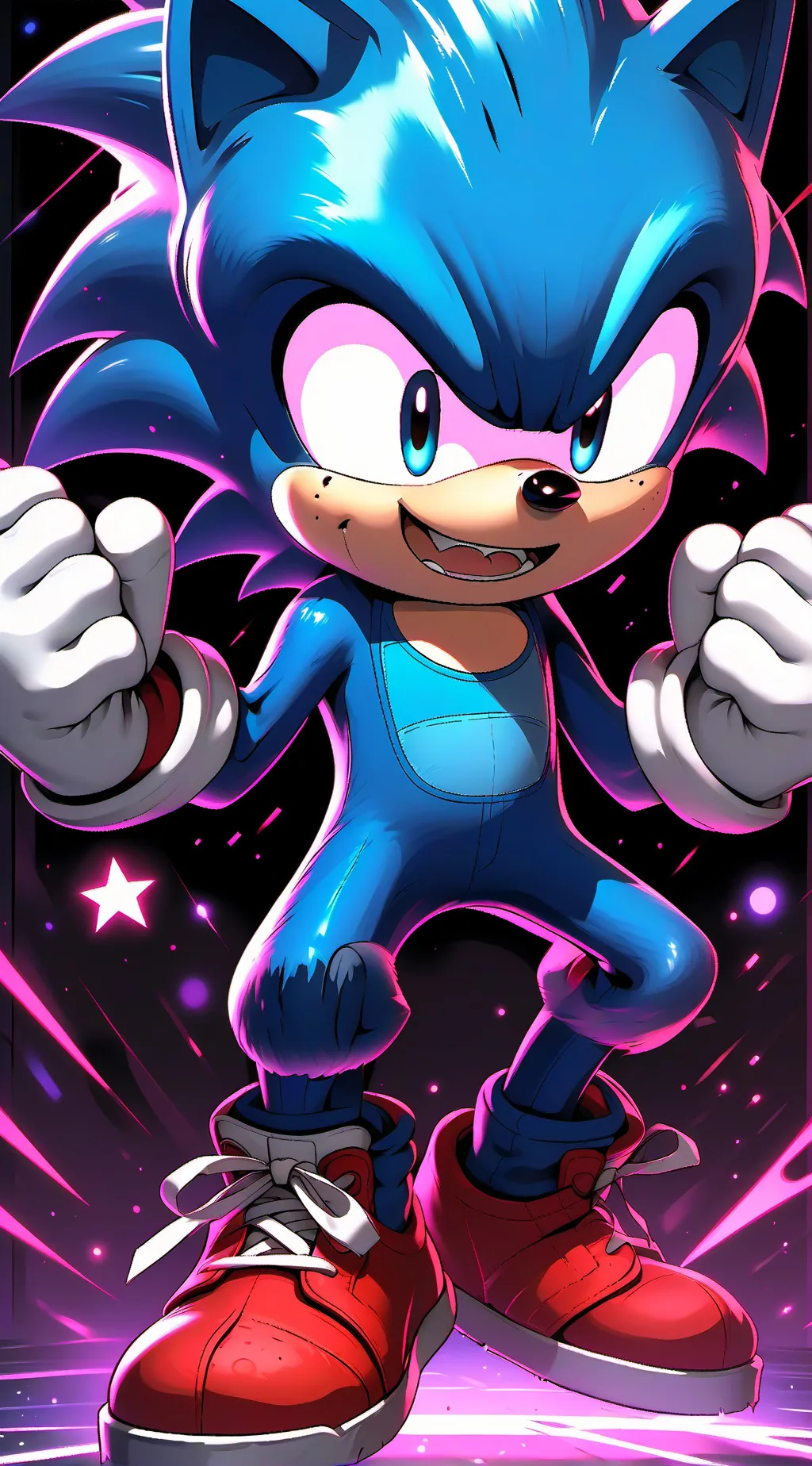ai character: Sonic the hedgehog background