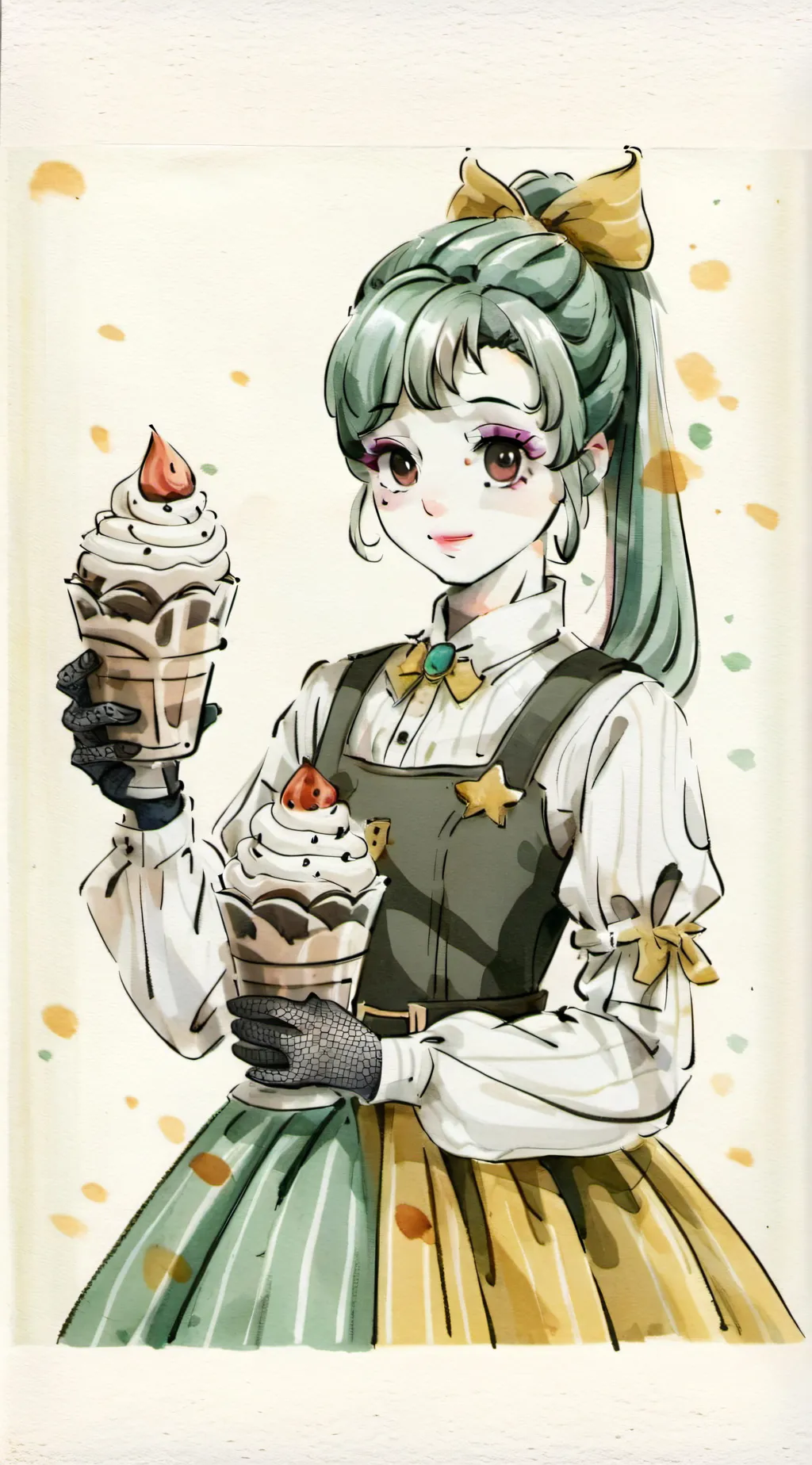 ai character: velvet background