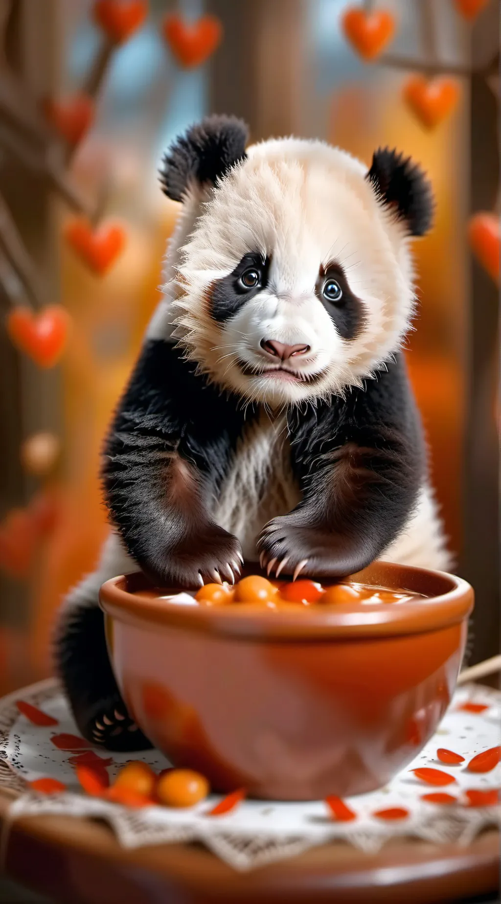 ai character: panda background
