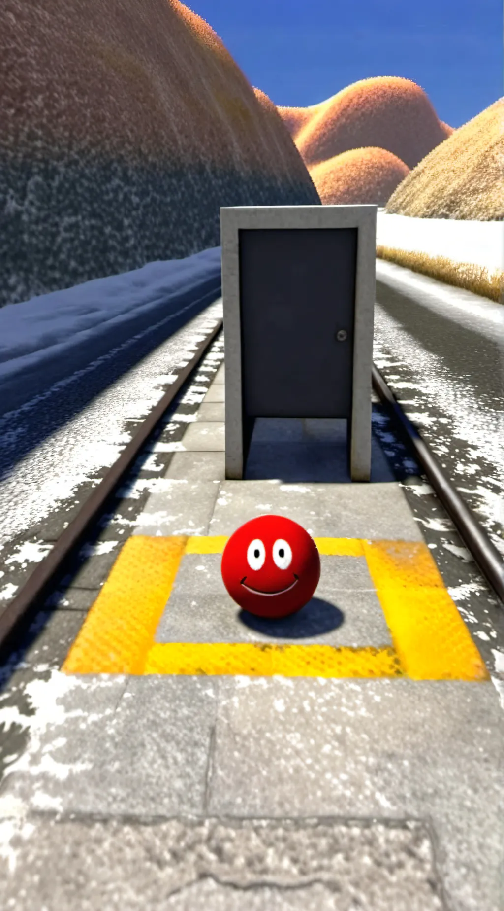 ai character: Red ball background