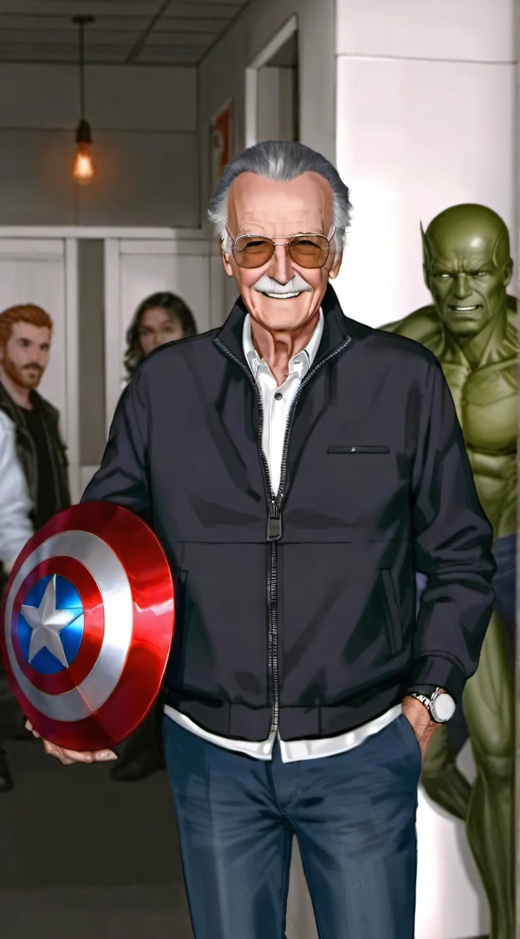 ai character: stan lee the OG background