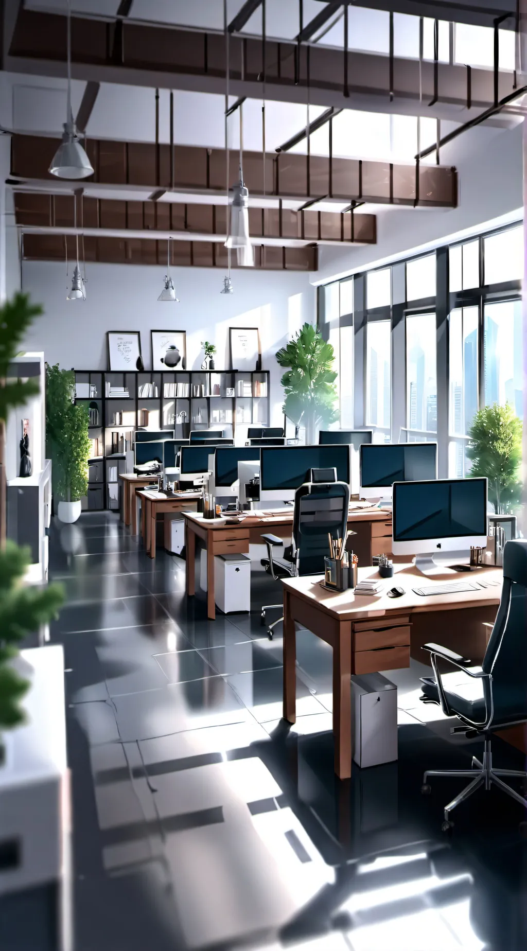 ai character: vampire Office  background