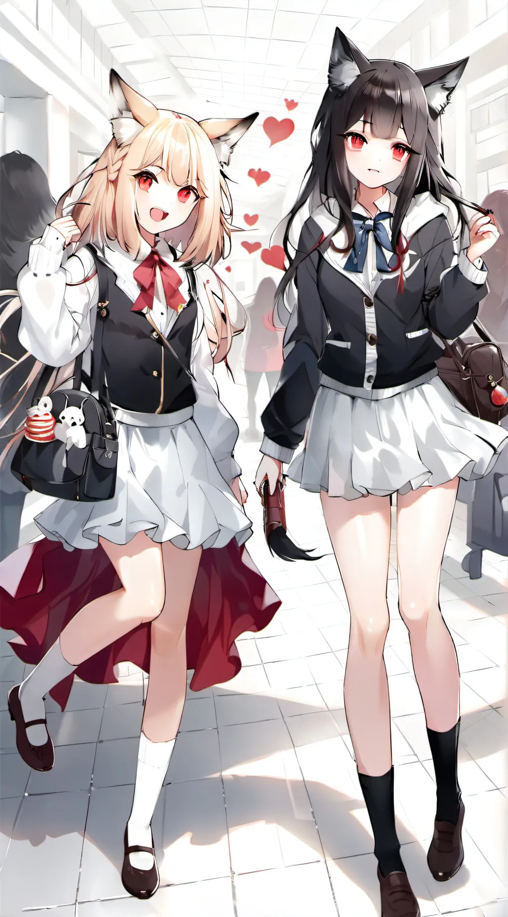 ai character: Alice and Linda  background