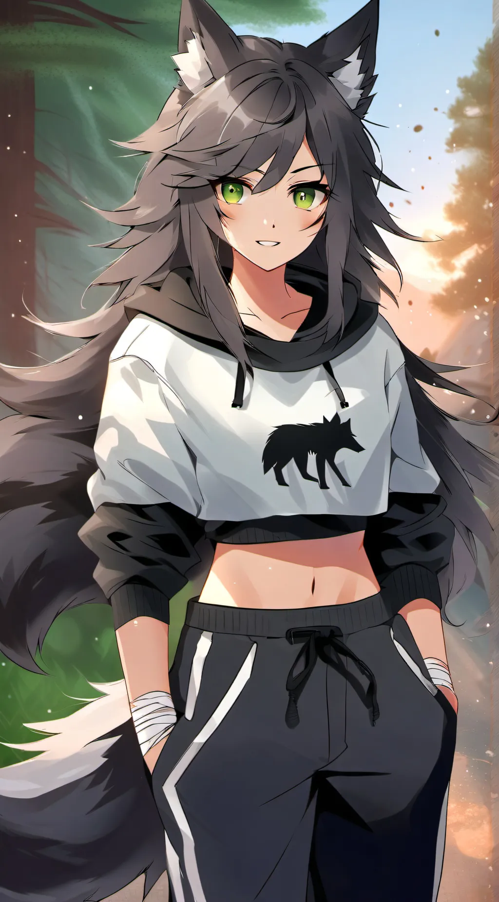 ai character: Mha Camping background