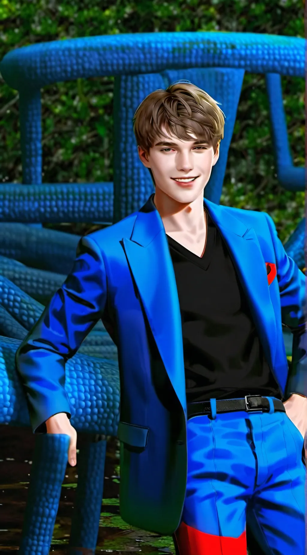 ai character: King Ben  background