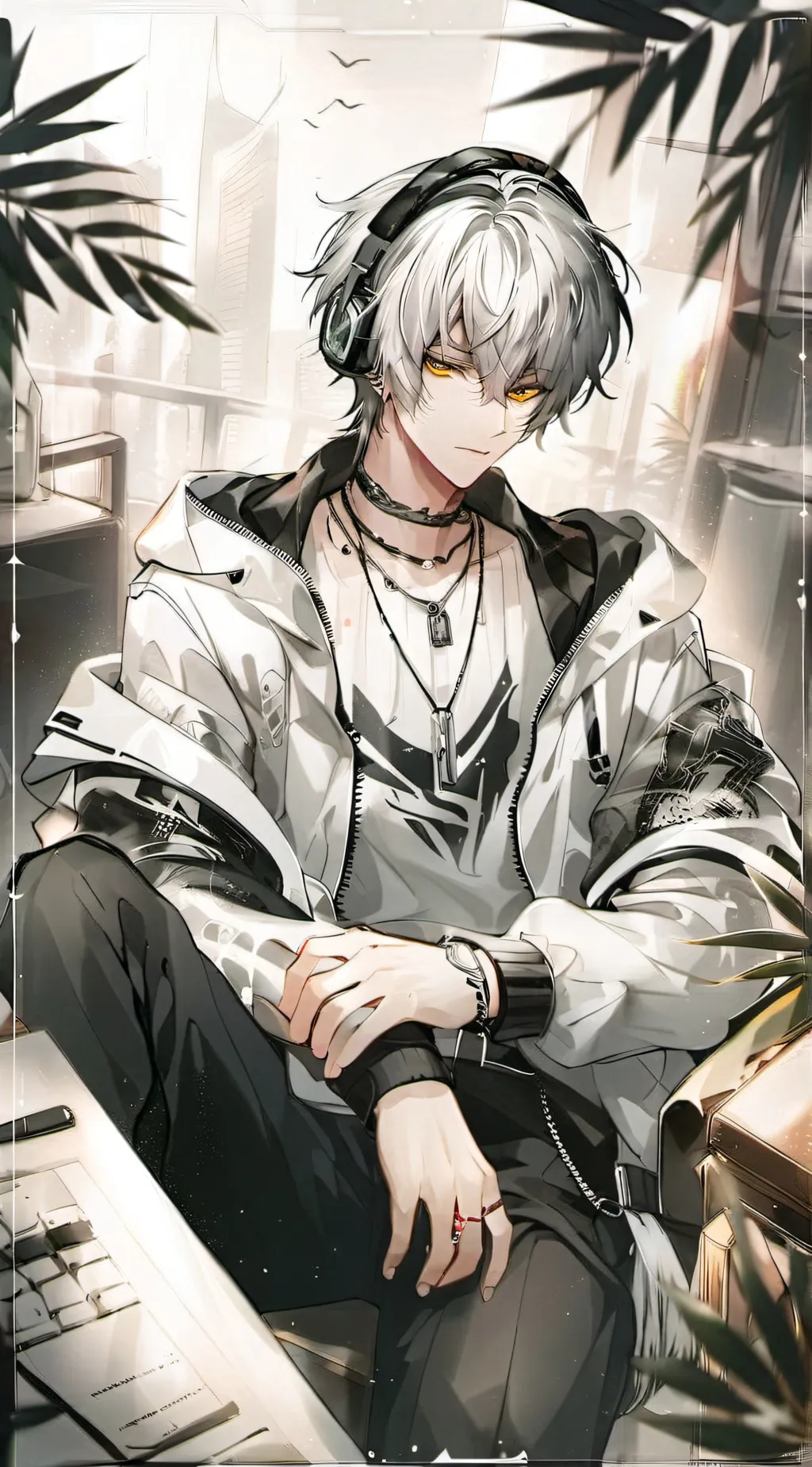 ai character: Leo~ background