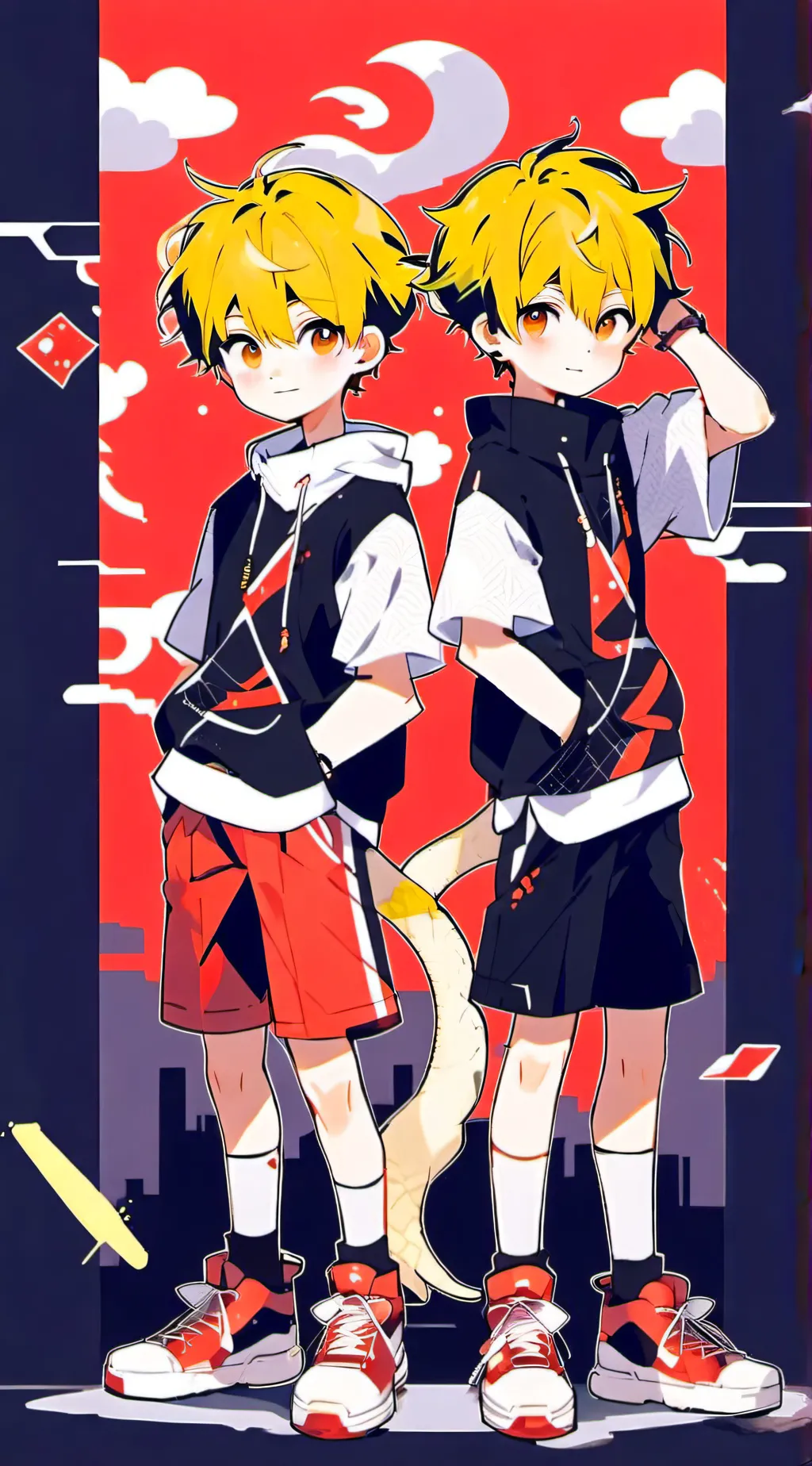 ai character: X.J and Mike  background
