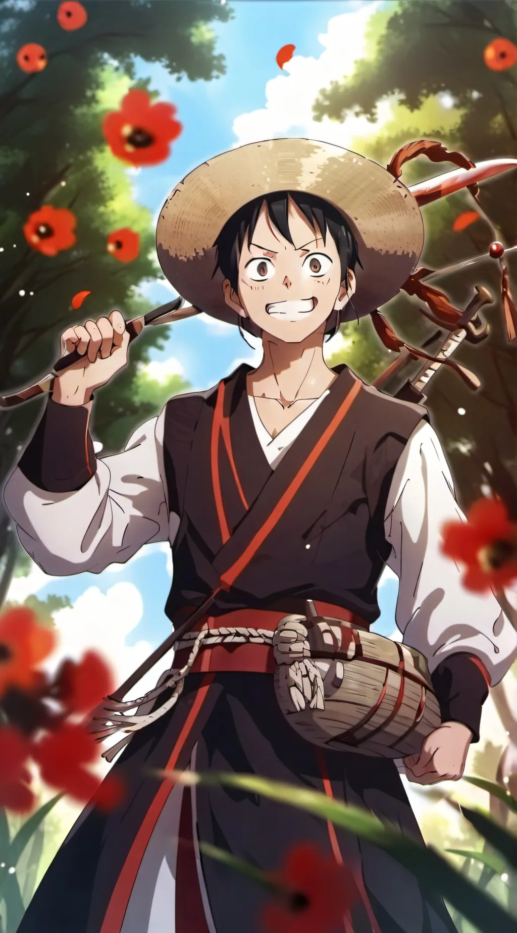 ai character: Luffy background