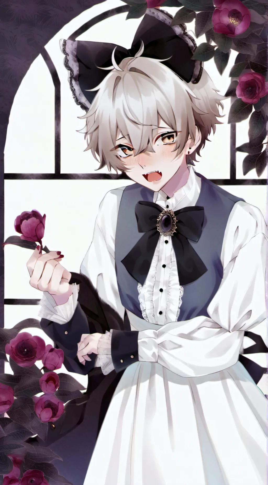 ai character: Your own. Boy maid background