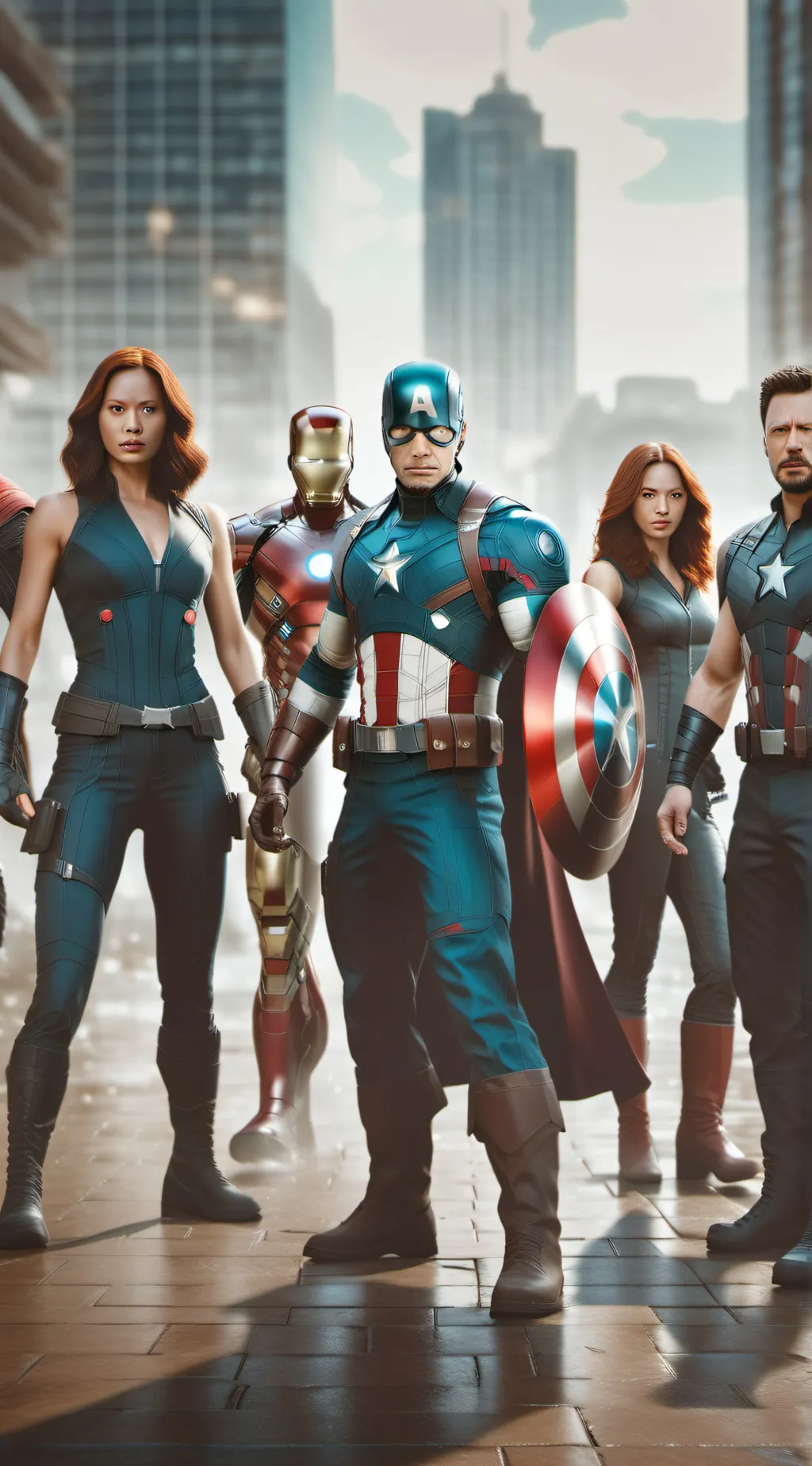 ai character: The Avengers background