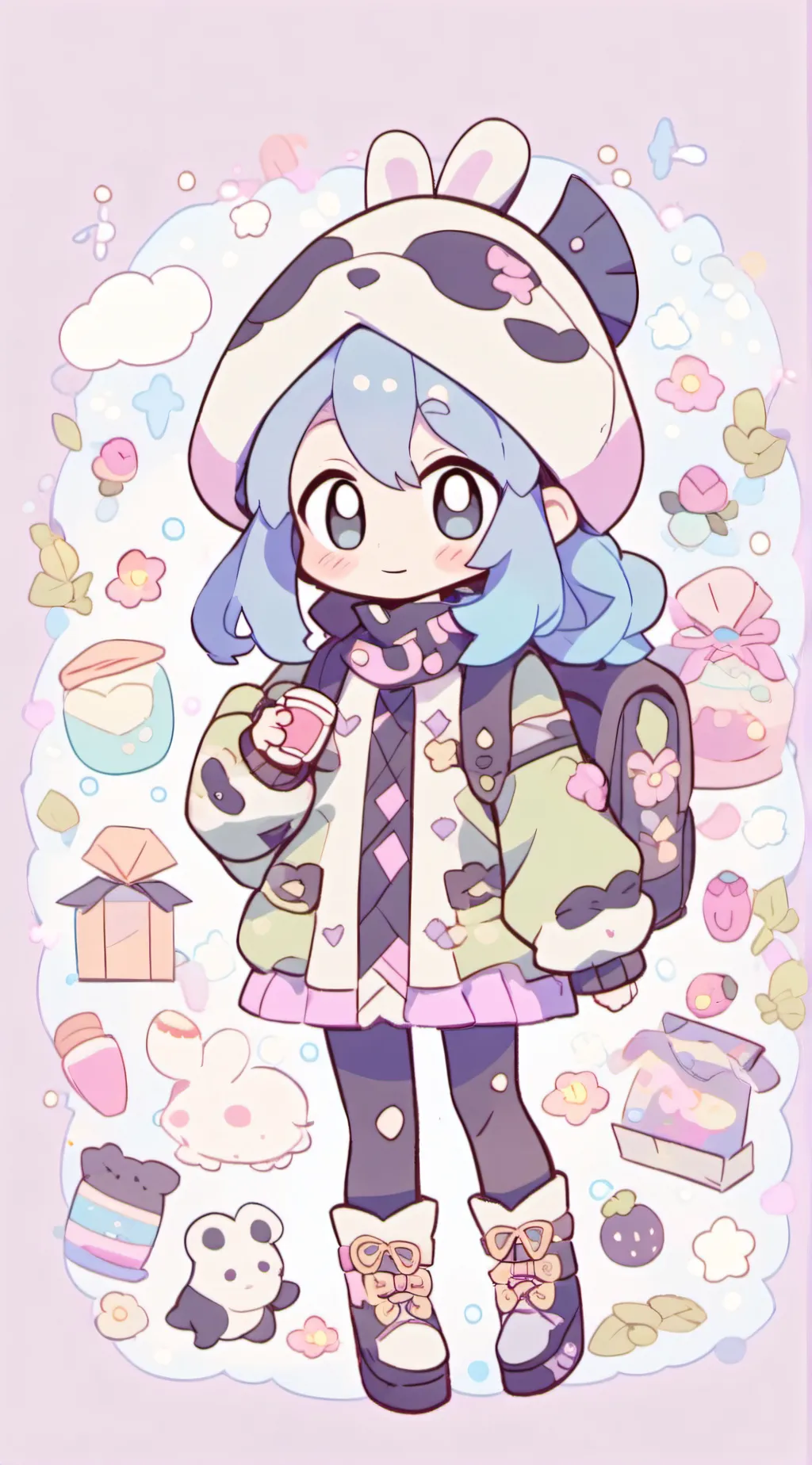 ai character: bluey adult background