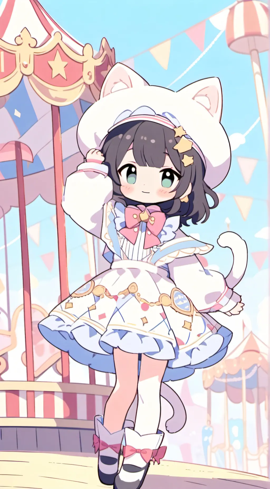 ai character: Fluffs: Circus Day background