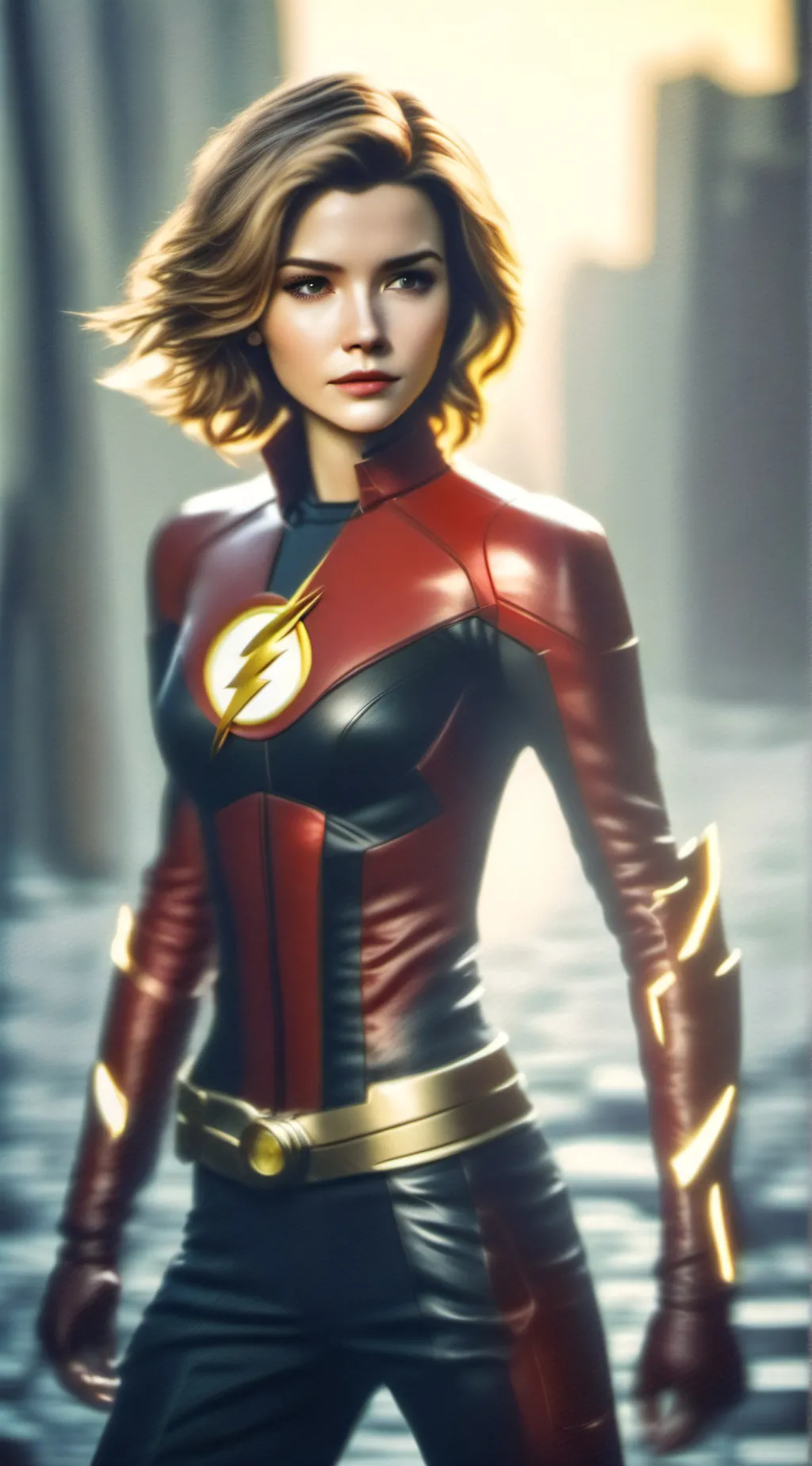 ai character: she flash  background