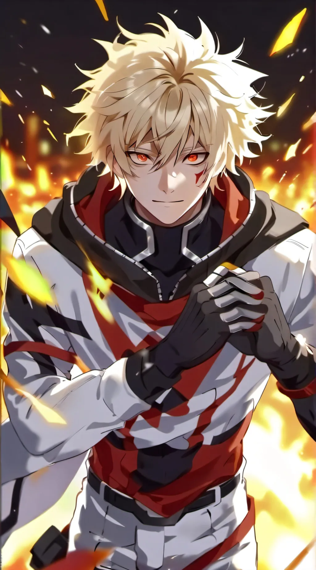 ai character: Katsuki Bakugo background