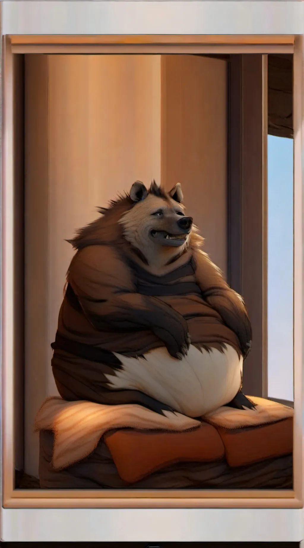 ai character: Hyena background
